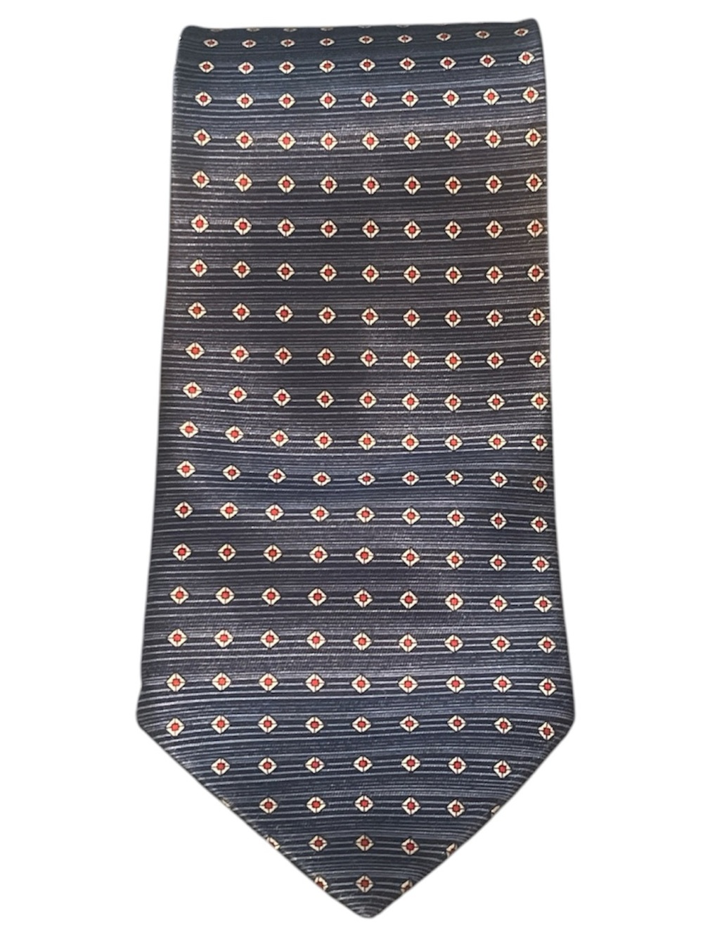 Marc & Co Classic Traditional Size 3.75-4”Navy Geometric Tie - Men's Accessory